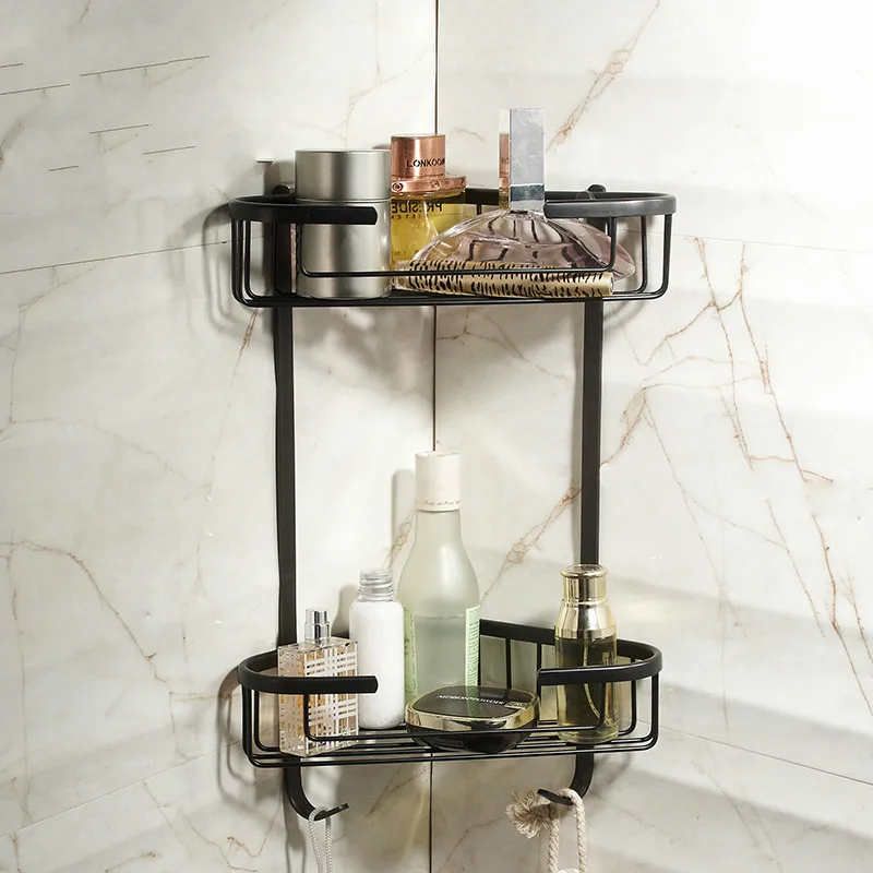 Black Oil Bronze Bathroom Shelf Racks Black Pendant Copper Covelline