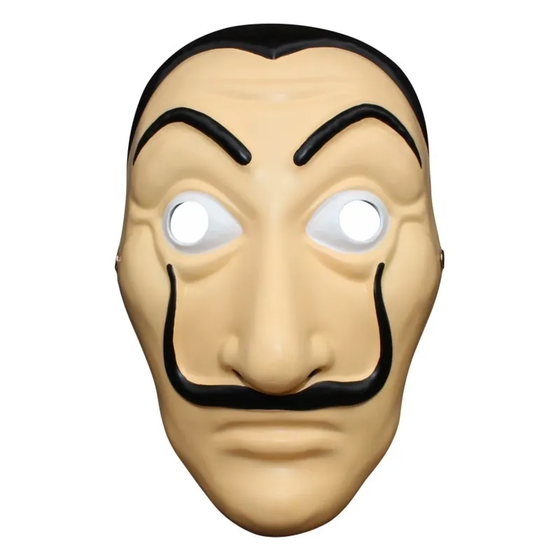 

Money Heist The House Of Paper La Casa De Papel Mask Cosplay Costume For Men Women Salvador Dali Halloween Resin Mask Props