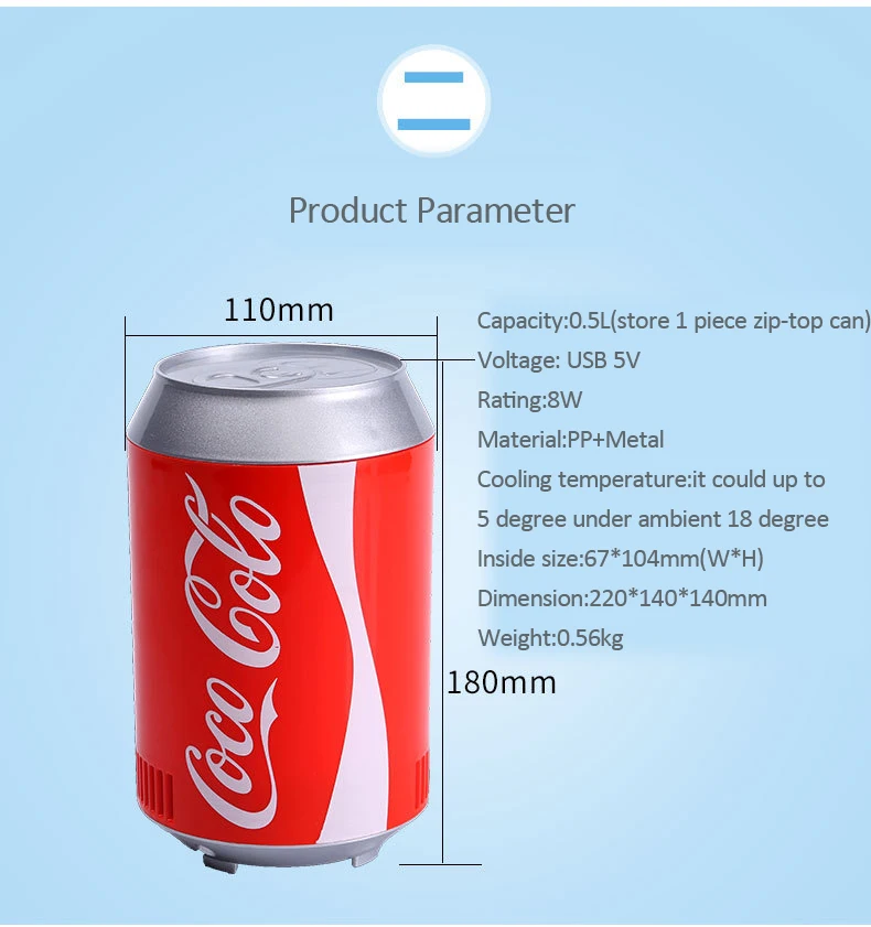 Мини-холодильник USB кулер нагреватель холодильник двойного назначения дома, общежития DC 5 в 12 В автомобиль офис холодильник компьютер