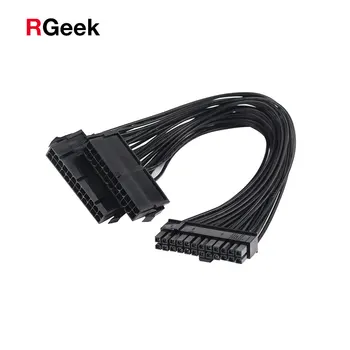 

ATX Mining 30cm 24 Pin Dual PSU Power Supply Extension Cable for Computer Adaptor Cable Connector for Mining 24Pin 20+4pin
