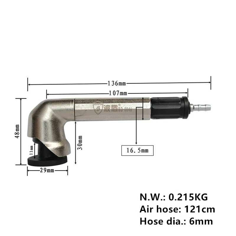Borntun пневматическая воздушная шлифовальная машина 90 градусов воздушная шлифовальная машина 45 градусов пневматическая шлифовальная машина под прямым углом Полировка воздуха Полировка Инструмент - Цвет: 90-degree