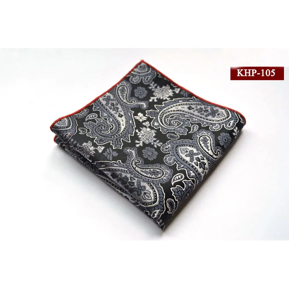 Men Classic Paisley Wedding Party Handkerchief Flower Pocket Square Hanky