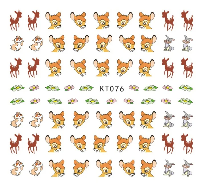 

Newest 5sheet 15type Children Girls Cartoons Stickers Designs Gummed glue 3D Stickers Decals Makep Art Decorations kt076-090