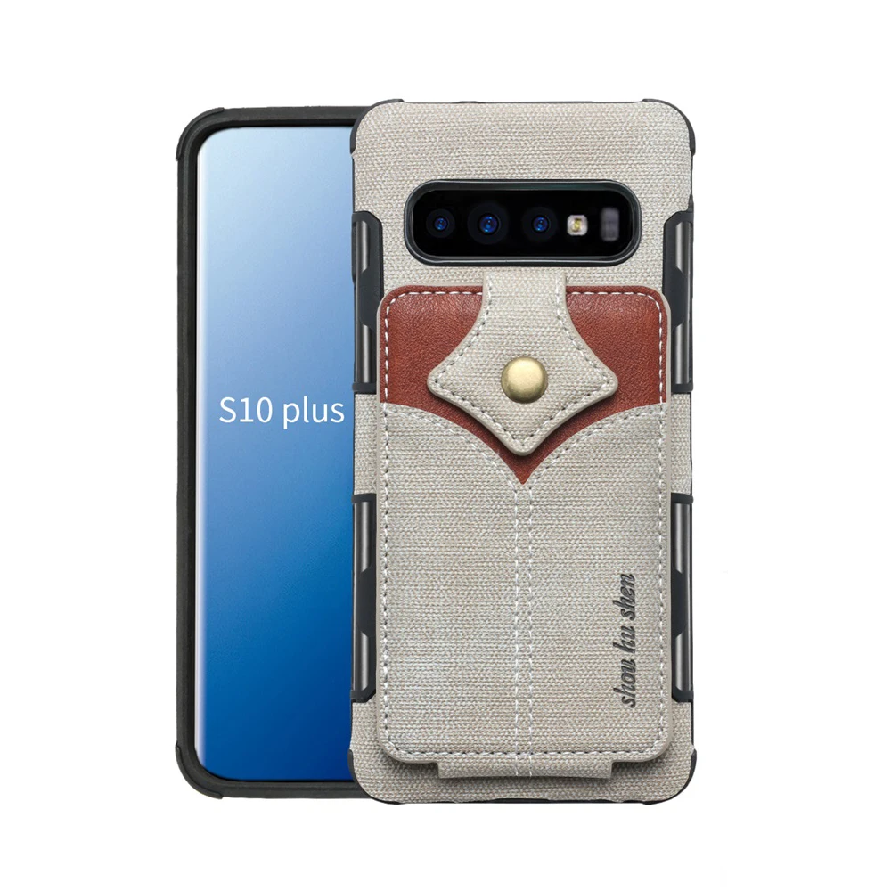 

Fabric Cloth Wallet Case For Samsung Galaxy A50 A70 A30 Back Cover M20 S10 5G Cloth Maple Card Slot Wallet Silicone Cover Case