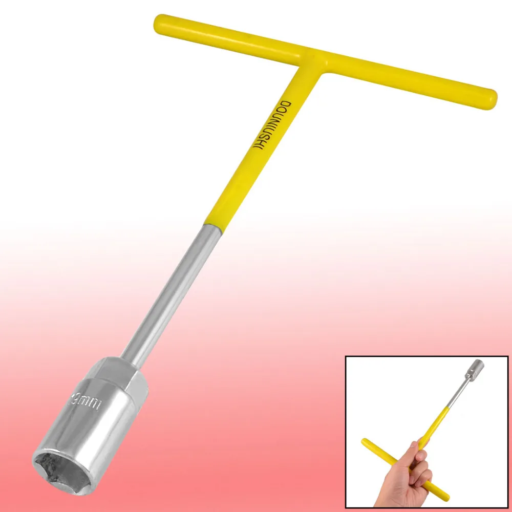 

UXCELL 10mm 13mm 19mm Hex Hexagon Socket Wrench Yellow Rubber T Handle Spanner Hand Tool for Electrician, Mechanic