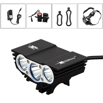 

6000 Lumen X3 XM-L U2 LED Head Front Bicycle HeadLight Lamp Bike Light Headlamp Battery with Charger