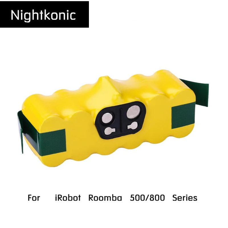 

Nightkonic 14.4V NI-MH 4000mAh Rechargeable Battery pack For iRobot Roomba 500 600 700 800 Series Vacuum Cleaner Yollow