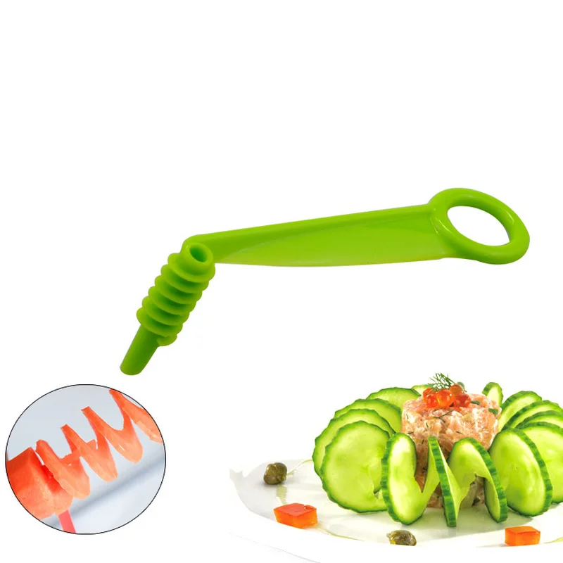 

1PC Potato Tower Spiral Manual Vegetable Portable Small Screw Plastic Cutter Multifunctional Rotate Slicer Potato Slicer