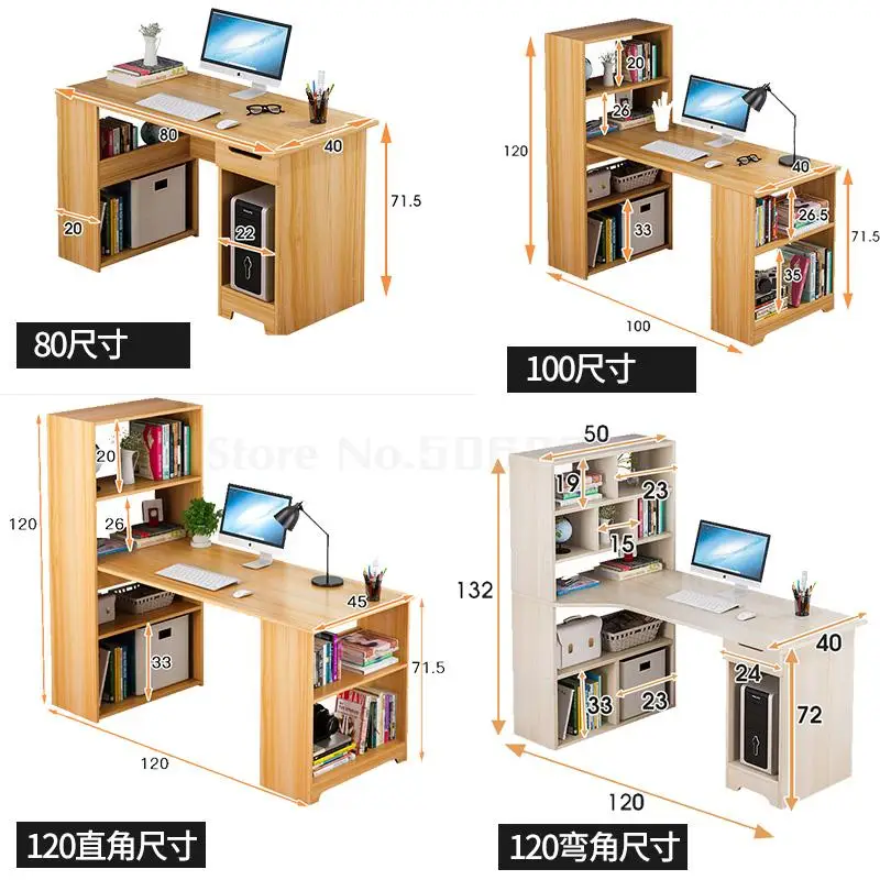 Computer Desk, Household Desktop, Bookcase, Desk Combination, Desk, Simple Bedroom, Modern Simple Desk For Students