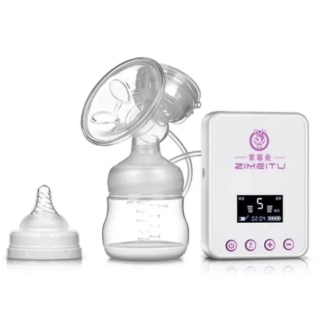 LCD Monitor Electric Breast Pump Powerful Nipple Suction USB Electric Breast Pump with milk bottle for baby feeding BPA free D3