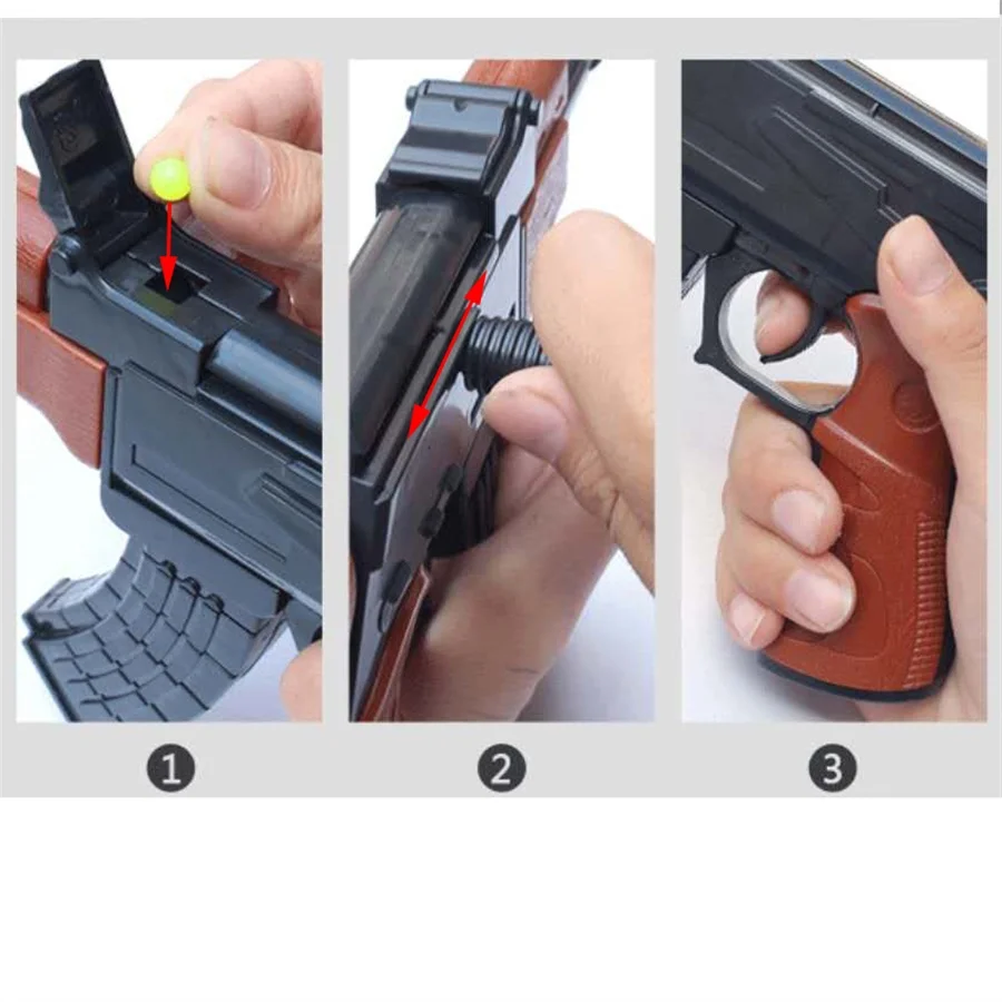 DIY Assembly Toy Submachine Gun Model, Learning Education Stitching Building Blocks Gun, Free Gifts Fuorescent Bullets DIY Assembly Toy Submachine Gun Model, Learning Education Stitching Building Blocks Gun, Free Gifts Fuorescent Bullets