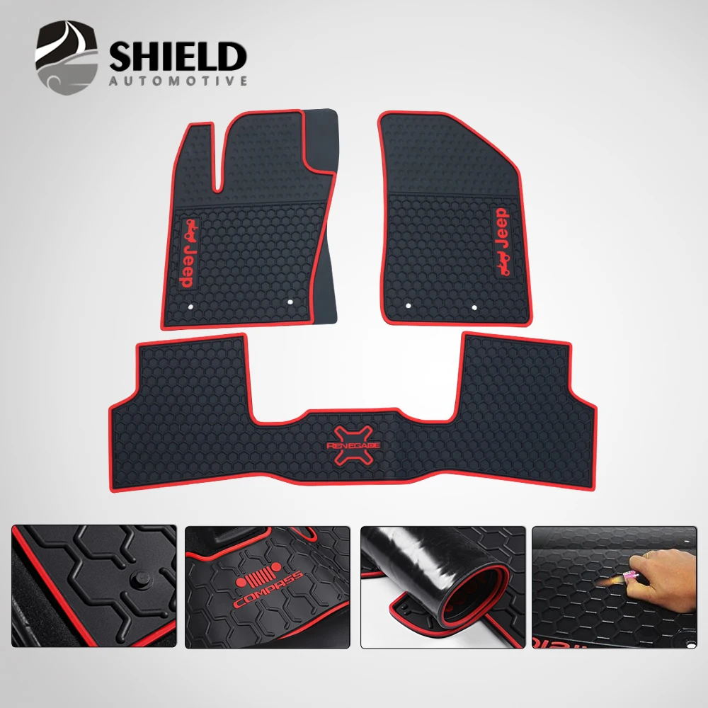Fits Jeep Grand Cherokee Renegade Wrangler Compass Rubber floor mat