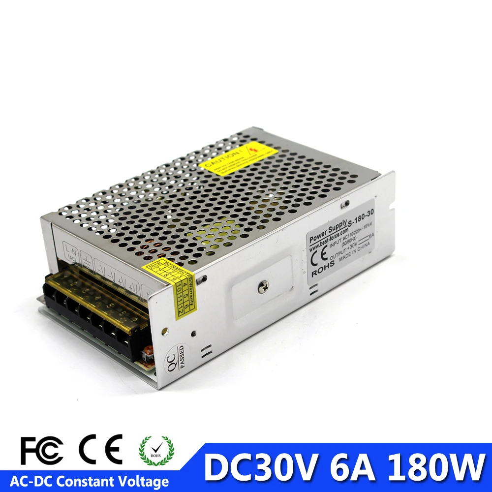 

Switching switch Power Supply 30V 6A 180W Driver Transformer 110V 220V AC to dc SMPS For 3D Printer CNC DIY Electrical Equipment