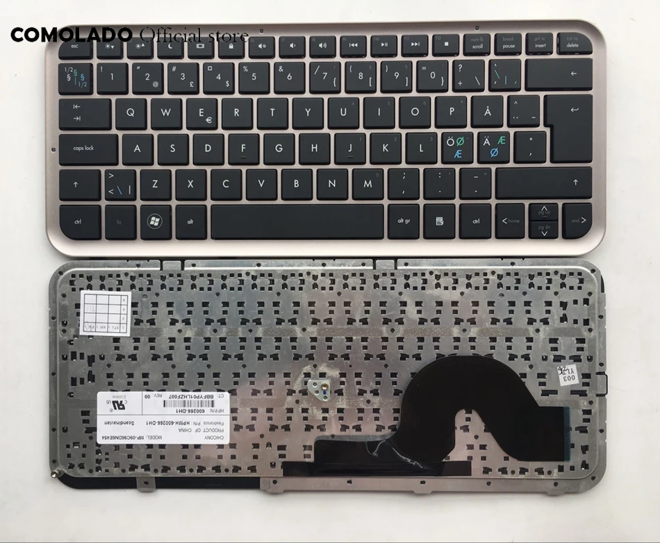 ND Nordic Keyboard For HP pavilion DM3 dm3-1000 dm3t-1000 dm3z-1000 black wtih Silver frame Keyboard ND Layout