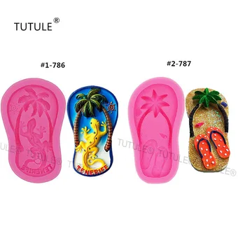 

Gadgets - Beach Ballerina Slippers -fondant, wax, miniature foods,clay, resin, sweets, mold -Beach slippers silicone mold