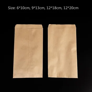 

100pcs/lot-6*10cm Blank High Quality Kraft Paper Bag Seeds Storage Bags Handmade Soap Sample Gift bags 4 sizes options