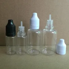 10 мл, 30 мл пустая бутылка для многоразового использования ПЭТ Пластик бутылки для капельницы с колпачок, защищающий от обращения детьми и длинные тонкие наконечники, 100 шт./лот
