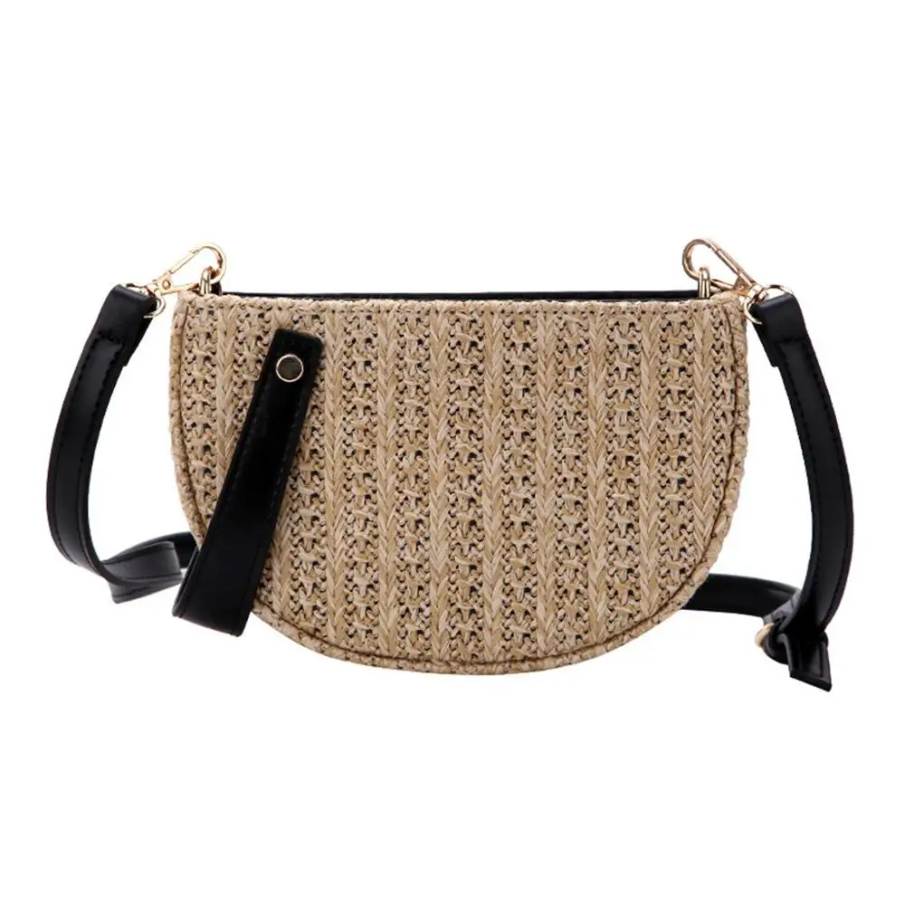 

Beach Bag Straw Shoulder Bag Bucket Casual Women Bag High Quality Square Handbags Messenger Bag Fashion Bags For Women 2019
