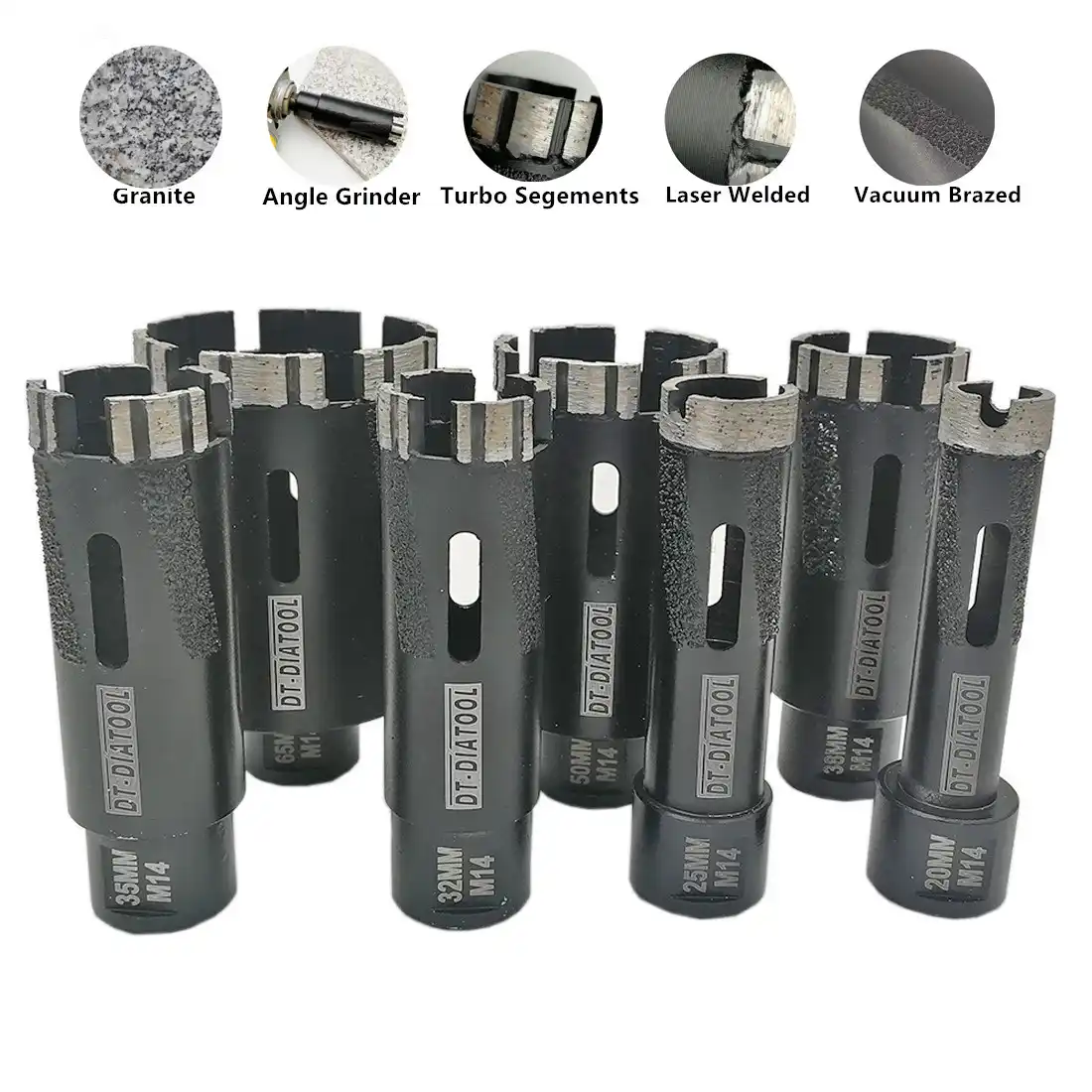 Dt Diatool 1pc Laser Welded Turbo Segments Dry Diamond Hole Saw Dt Diatool 1pc Laser Welded Turbo Segments Dry Diamond Hole Saw