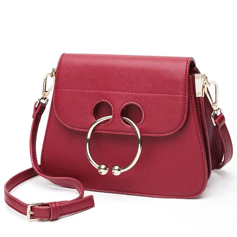 

2018Bag Women Shoulder Bags Pu Envelope Solid All match Ring Single Shoulder Designer Handbags High Quality Messenger Bag