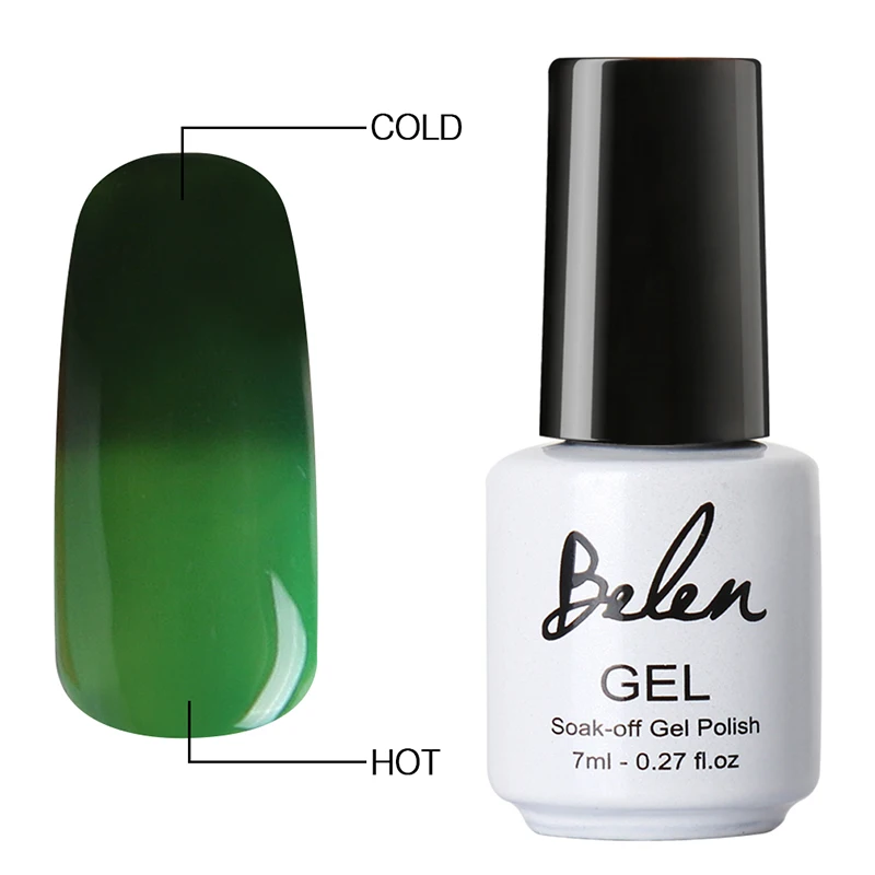Belen, 3 цвета, 2 цвета, Термальный Гель-лак для ногтей, 7 мл, меняющий температуру, отмачиваемый УФ-гель, маникюрный лак - Цвет: 5748