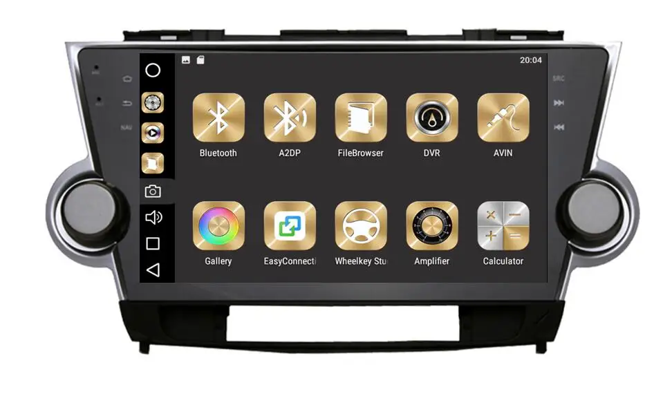 Discount 32gN 4GRam 10.2" Android 9.0 Car Audio for Toyota Highlander 2012 Headunit Stereo Video GPS Navi Multimedia IPS Monitor Radio 4