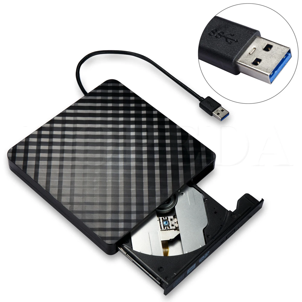 50 шт. Новый универсальный высокоскоростной ультратонкий внешний DVD привод USB 3 0