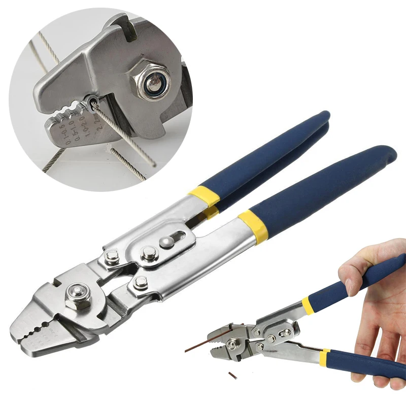 New Wire Cope Crimping Tool Wire Rope Clamp Fishing Lines Pliers