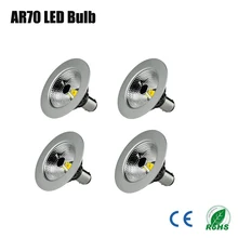 4 шт./лот 7 Вт AR70 projecteur LED для 50 Вт галогенные лампы, b15 220 В 240 В теплый белый 2700 К небольшой угол луча 400lm projecteur LED