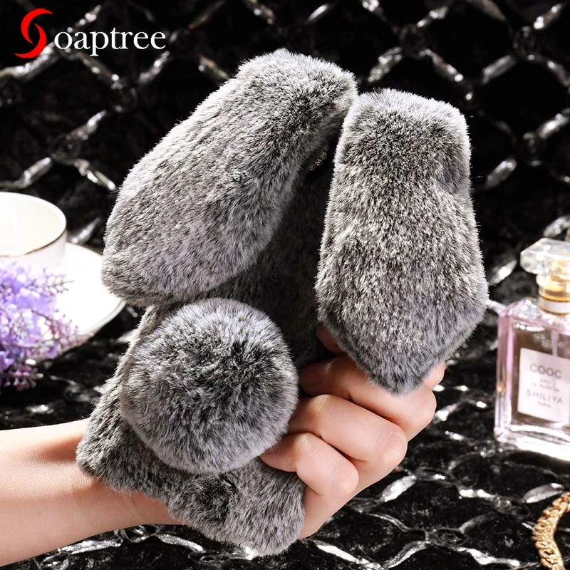 

Luxury Rabbit Fur Cover For Asus Zenfone Max Pro Plus M1 M2 Selfie ZB570TL ZB633KL ZC550KL ZB555KL ZB570TL ZB601KL ZD551KL Case
