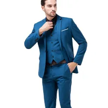 Дешевые синие костюмы жениха куртка и брюки жениха костюм для шафера Свадебные деловые торжественные костюмы для торжественных случаев