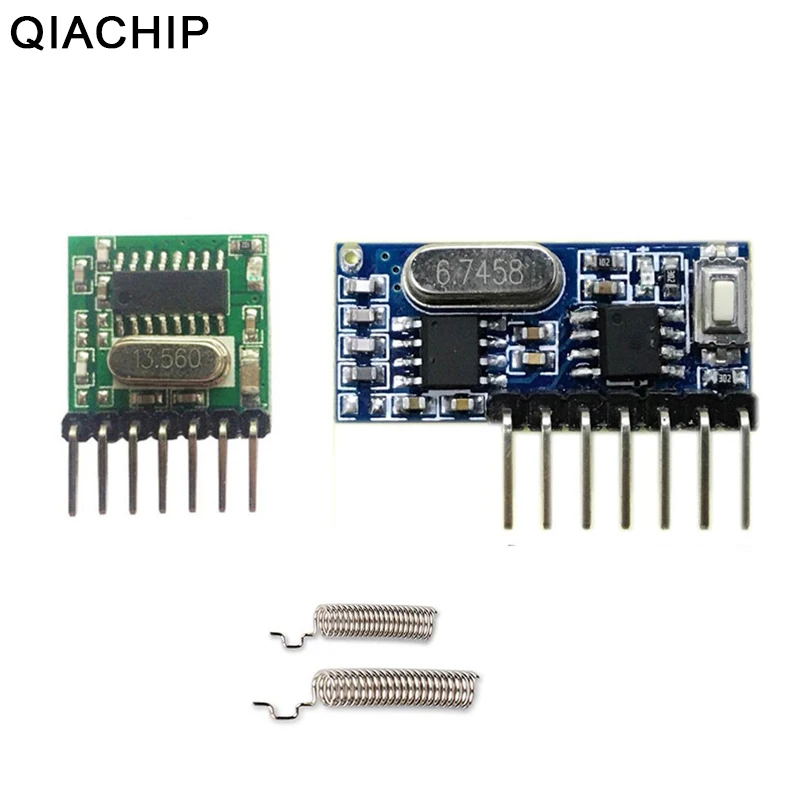 

QIACHIP 433Mhz Wireless Remote Control Switch RF Module 1527 Decoding 4 CH Receiver + Transmitter For Lights Controller DIY Kit