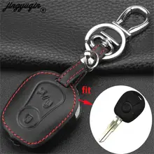 Jingyuqin дистанционный брелок 2 кнопки кожаный чехол для ключей автомобиля Чехол Держатель Для Ssangyong Actyon Kyron Rexton брелок