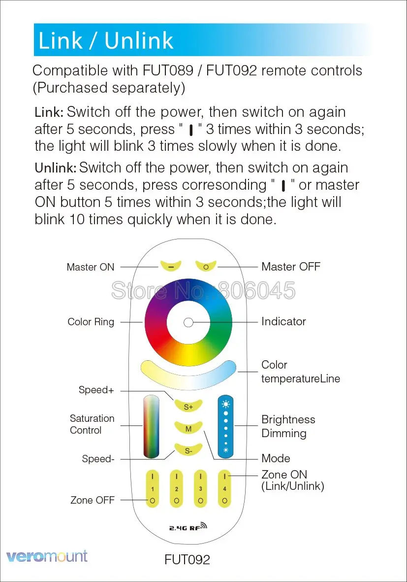 Milight 15 Вт RGB + с регулируемой яркостью светодиодный светильник IP54 водостойкий AC86-265V Reccessed свет FUT069 WiFi Совместимость 2,4 г беспроводной пульт