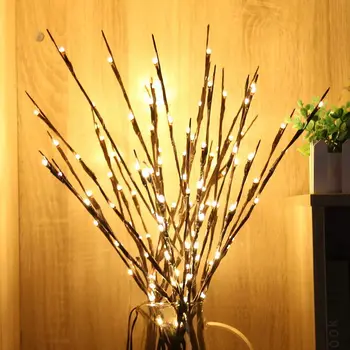 

WSFS Hot 2 Pack Led Lighted Twig Branches Battery Powered 30 Inches 20 LED Lights Branch Lights for Christmas Home Decoration