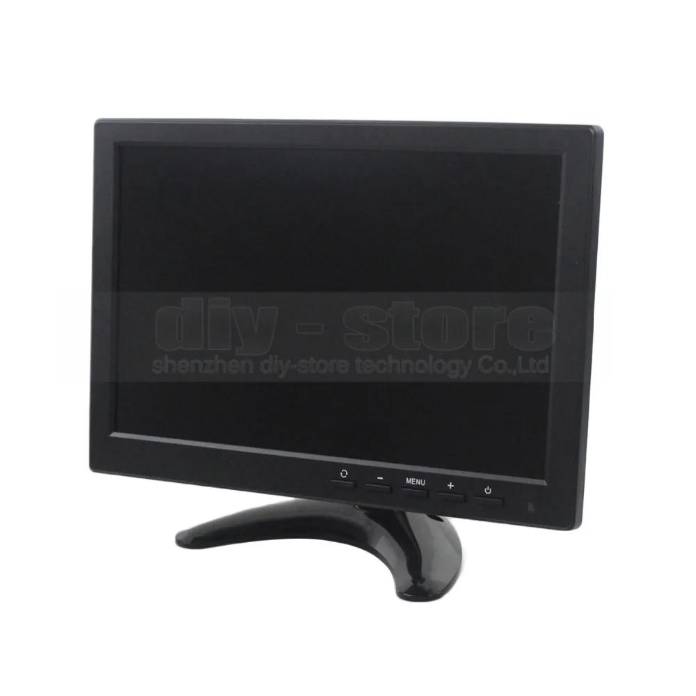 DIYSECUR 10.1 inch TFT LCD HD Monitor Build in Speaker with BNC / AV / VGA / HDMI Input 1280 x 800 For Monitoring System