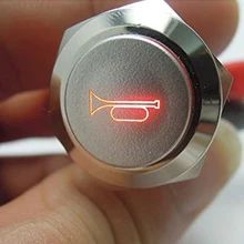 Red 16mm LED Momentary Push Button Metal Switch Car Boat Speaker Bell Horn Red 16mm LED Momentary Push Button Metal Switch Car Boat Speaker Bell Horn