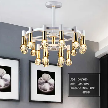 

Nordic Post-modern Creative Crystal Pendant Light Crystal Bulb Livingroom Bedroom Restaurant Decoration Lamp Free Shipping LED