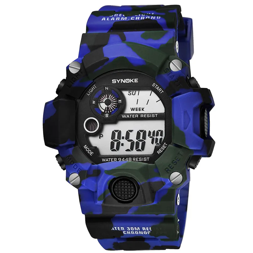 Светодиодный спортивные часы для мужчин военные водонепроницаемые альтиметр компас наручные часы Секундомер Рыбалка барометр шагомер мужские часы#4M10