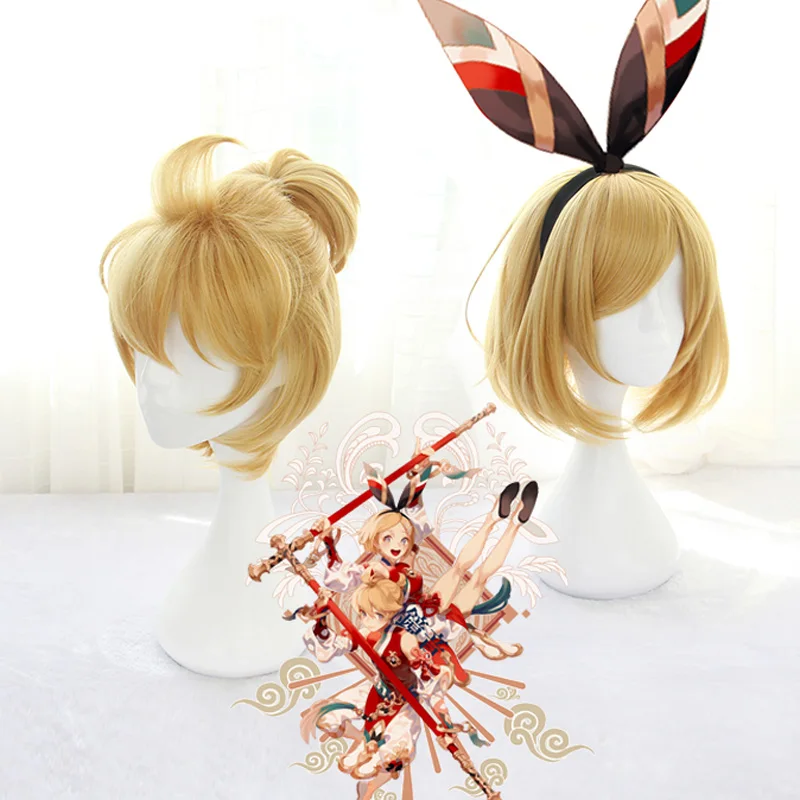 Парики для косплея VOCALOID Kagamine Rin/Ren короткие прямые термостойкие синтетические
