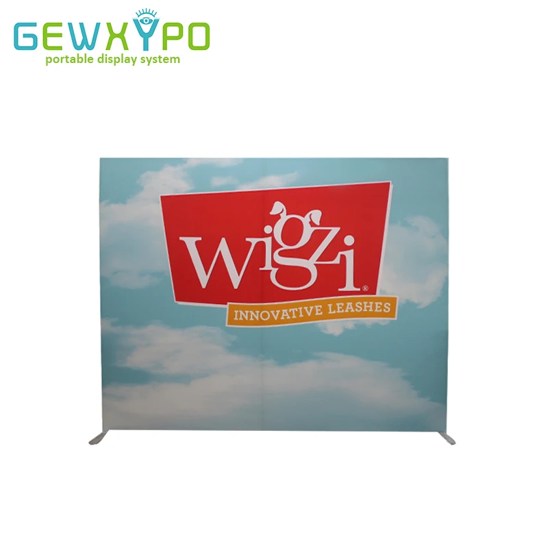 10ft 8ft Square Corners Tension Fabric Printed Banner With Aluminum Frame Exhibition Pop Up Booth Advertising