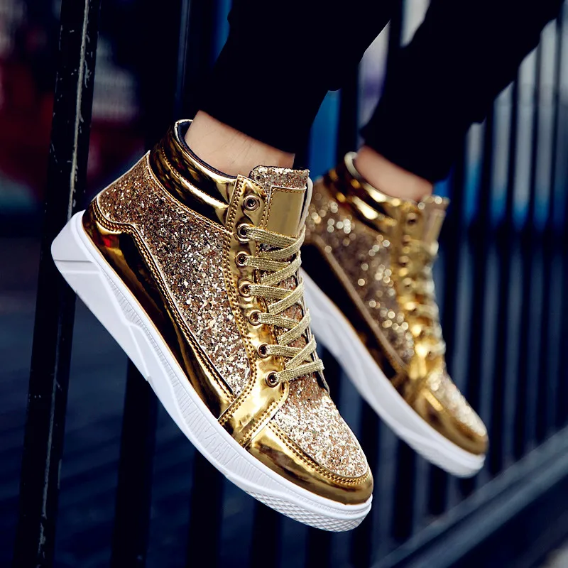 silver hip hop shoes