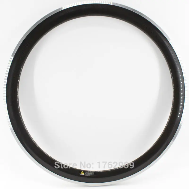 Clearance 1Pcs New 700C 50mm clincher rims light Road bicycle 3K/UD/12K carbon fibre bike wheelsets with alloy brake surface rim Free ship 0