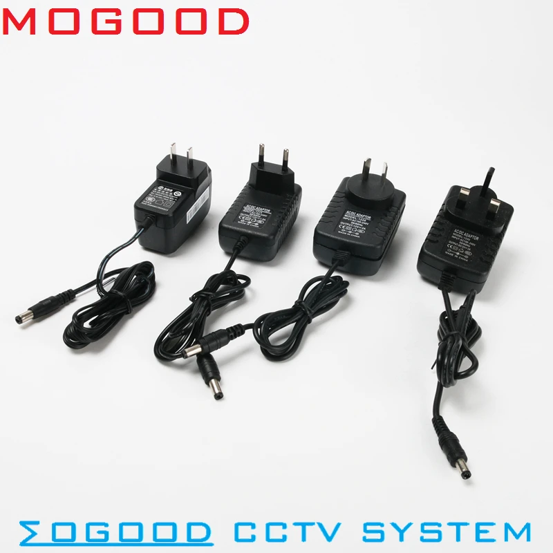 MoGood Европейский/Германия/английский Стандартный источник питания DC12V/2A 5,5X2,5 для CCTV ИК ip-камера
