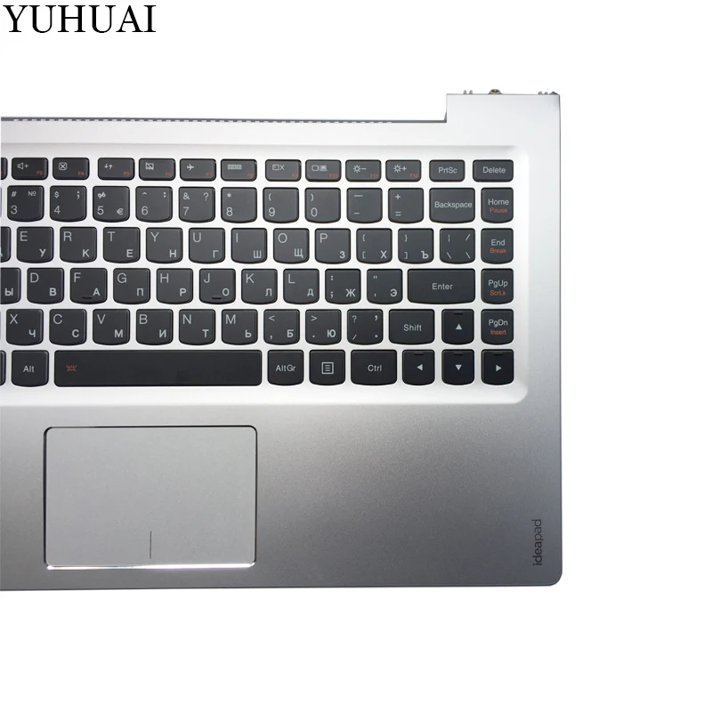  RU laptop keyboard For Lenovo U330p U330 Russian keyboard with case Palmrest Touchpad silver
