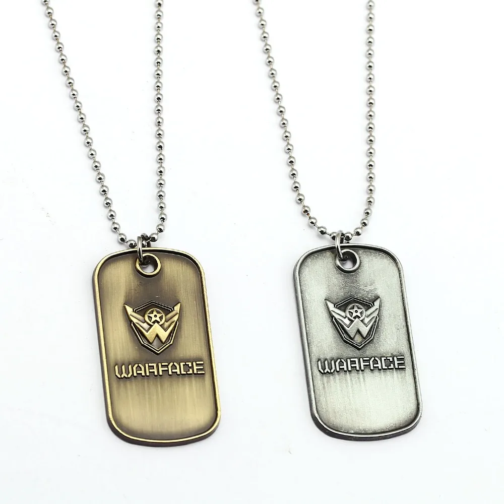 

Game Warface Necklace Antique Metal Pendant Fashion Beads Chain Necklaces Women Men Charm Gifts Game Jewelry