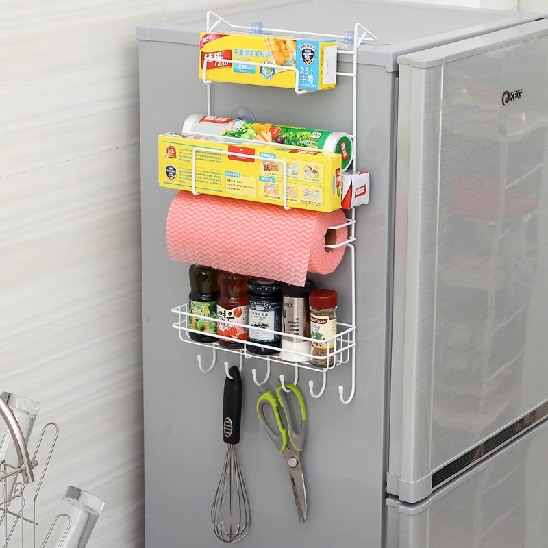 Kitchen Nevera Side Shelf Rack Sidewall Multipurpose Shelf Crack