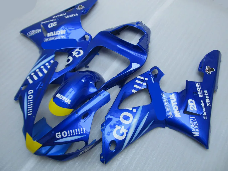 GO! Набор обтекателей мотоцикла для YAMAHA YZFR1 00 01 YZF R1 2000 2001 YZF1000 yzfr1 ABS Топ синий