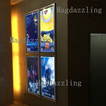 

60X90CM Wall Mounted Snap Frame LED Illuminated Movie Poster LightBox.Hone Theater LED Aluminum Frame Signage,Cinema LED Signs