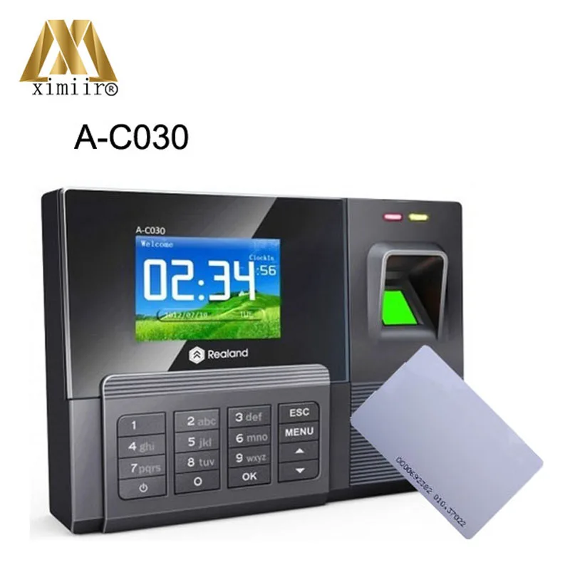 Встроенный звонок синхронизации USB связи A-C030 отпечатков пальцев и пароль и RFID карты времени контрольные часы, засекают время присутствия